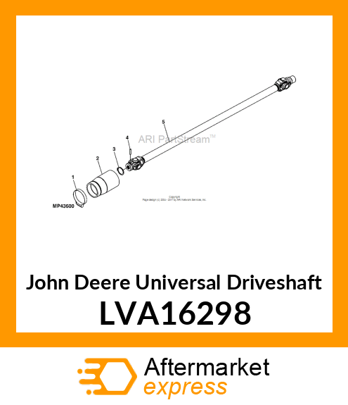 UNIVERSAL DRIVESHAFT, 1023/26 MFWD LVA16298