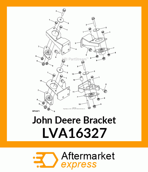 BRACKET, 1026 FRONT RH ENGINE MOUNT LVA16327