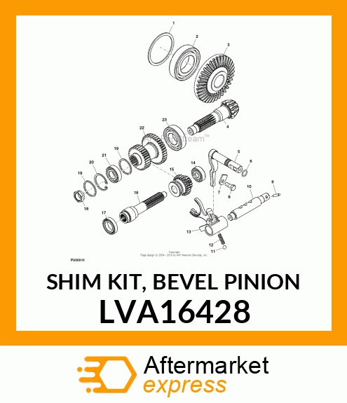 SHIM KIT, BEVEL PINION LVA16428