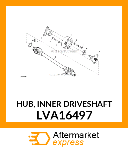 HUB, INNER DRIVESHAFT LVA16497