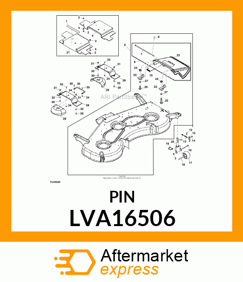 ARM, BRACKET, LEFT REAR GAGE WHEEL LVA16506