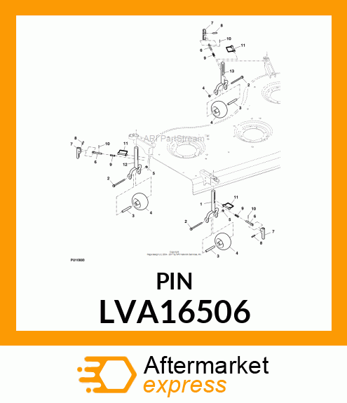 ARM, BRACKET, LEFT REAR GAGE WHEEL LVA16506