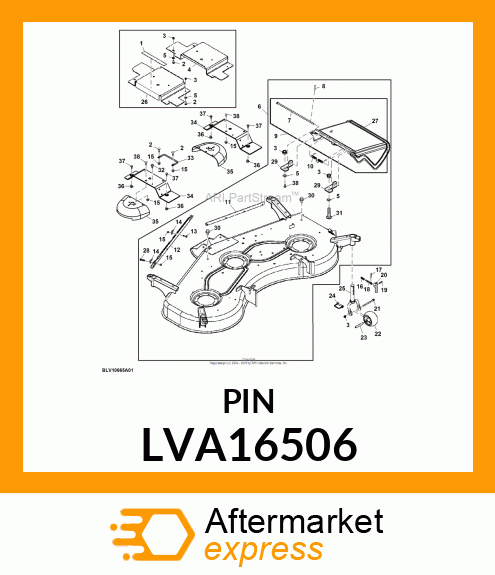 ARM, BRACKET, LEFT REAR GAGE WHEEL LVA16506