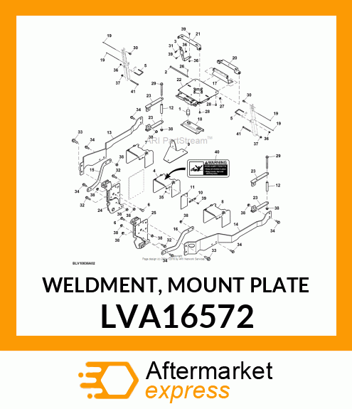 WELDMENT, MOUNT PLATE LVA16572