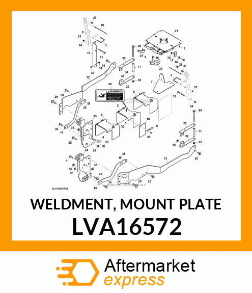 WELDMENT, MOUNT PLATE LVA16572