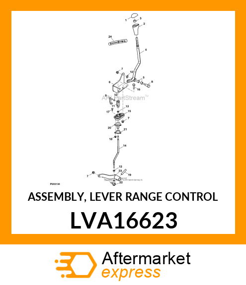 ASSEMBLY, LEVER RANGE CONTROL LVA16623