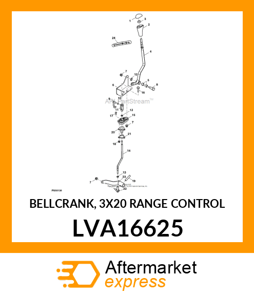 BELLCRANK, 3X20 RANGE CONTROL LVA16625