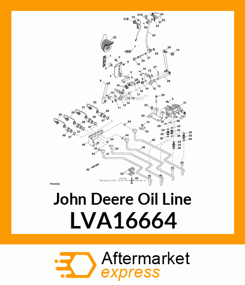 OIL LINE, SCV PORT D TO COUPLER 4 LVA16664