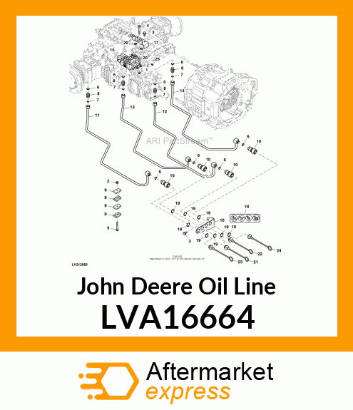 OIL LINE, SCV PORT D TO COUPLER 4 LVA16664