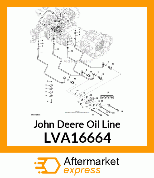 OIL LINE, SCV PORT D TO COUPLER 4 LVA16664