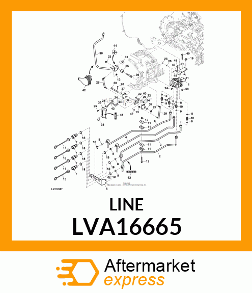 OIL LINE, SCV PORT C TO COUPLER 3 LVA16665