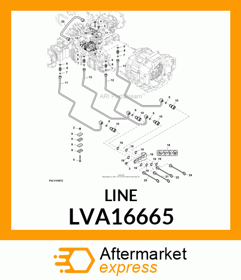 OIL LINE, SCV PORT C TO COUPLER 3 LVA16665