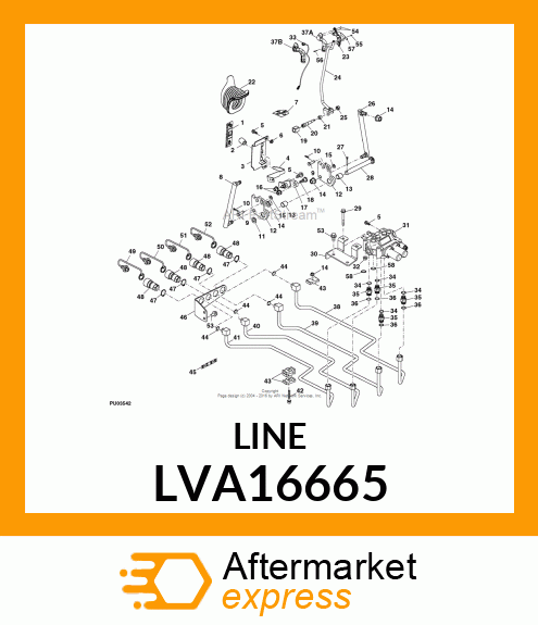 OIL LINE, SCV PORT C TO COUPLER 3 LVA16665