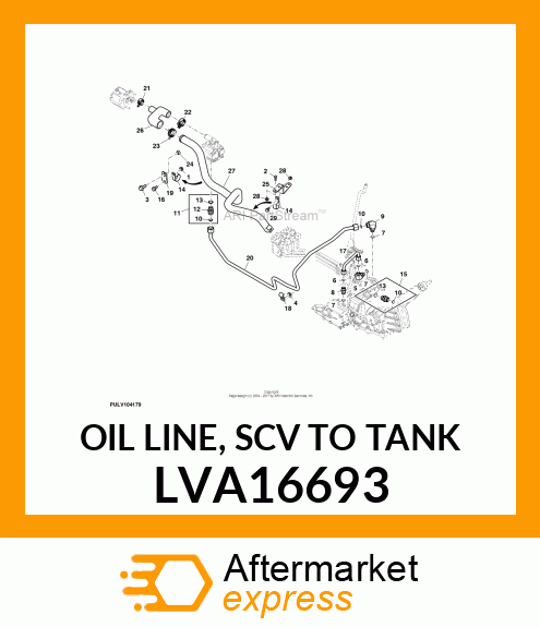 OIL LINE, SCV TO TANK LVA16693