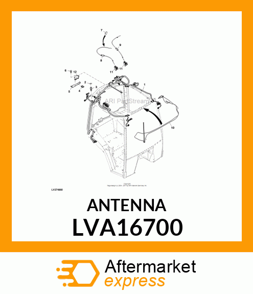 ANTENNA, ANTENNA, RUBBER MAST LVA16700