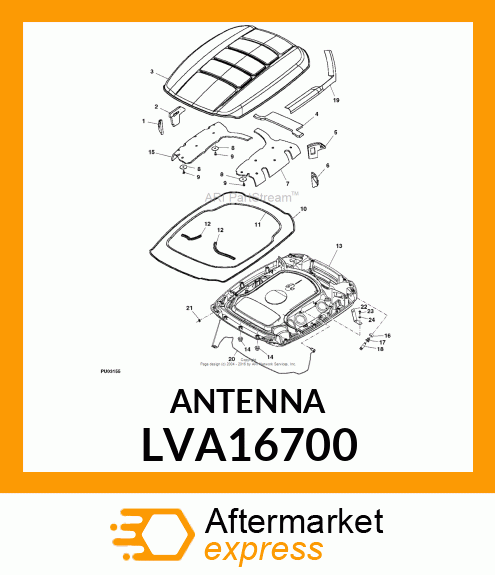 ANTENNA, ANTENNA, RUBBER MAST LVA16700