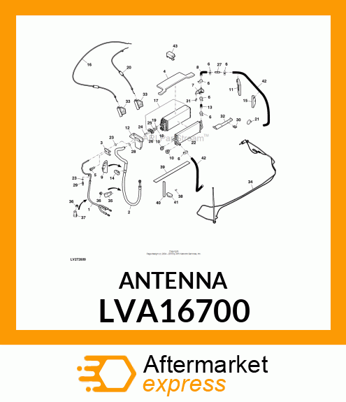 ANTENNA, ANTENNA, RUBBER MAST LVA16700