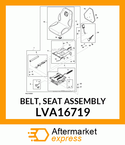 BELT, SEAT ASSEMBLY LVA16719