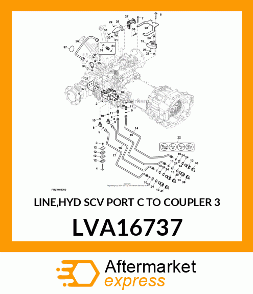 LINE,HYD SCV PORT C TO COUPLER 3 LVA16737