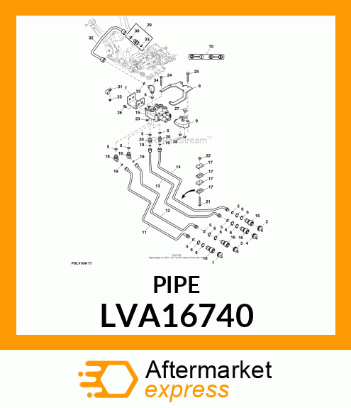 LINE, SCV TO ROCKSHAFT LVA16740