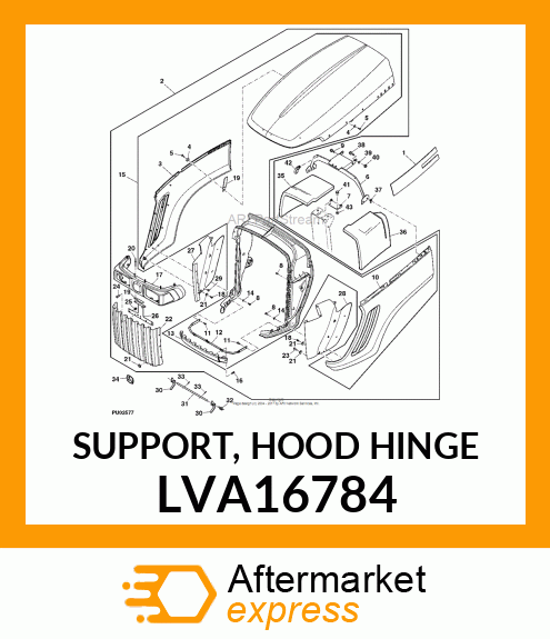 SUPPORT, HOOD HINGE LVA16784