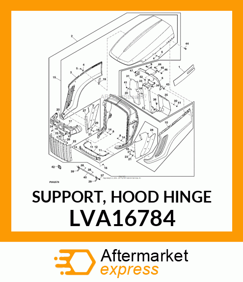 SUPPORT, HOOD HINGE LVA16784