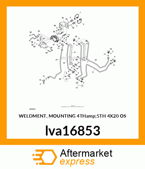 WELDMENT, MOUNTING 4THamp;5TH 4X20 OS lva16853