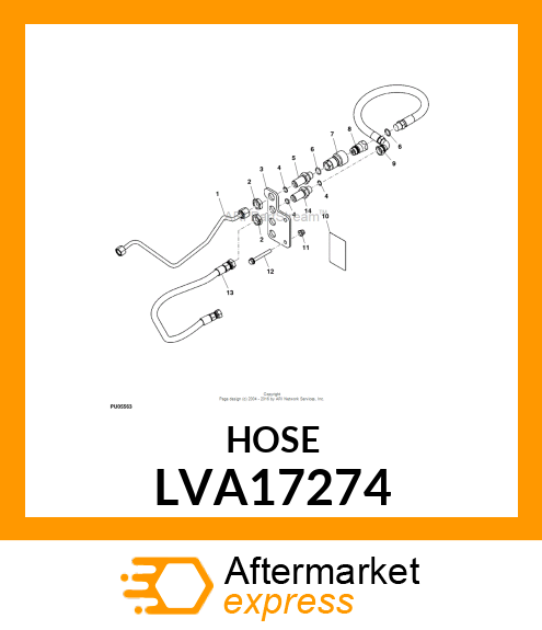 ASSY, LINE BULKHEAD R TO RCV LVA17274