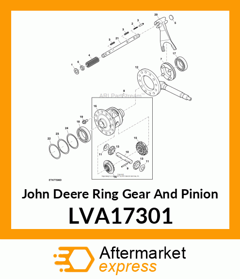 RING GEAR AND PINION, SPIRAL BEVEL LVA17301