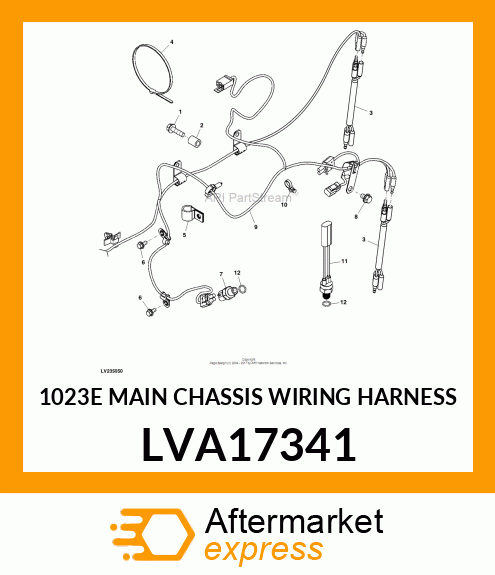 1023E MAIN CHASSIS WIRING HARNESS LVA17341