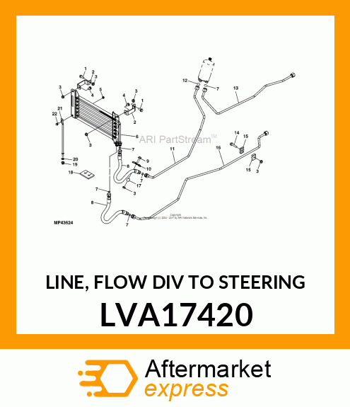 LINE, FLOW DIV TO STEERING LVA17420