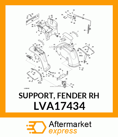 SUPPORT, FENDER RH LVA17434