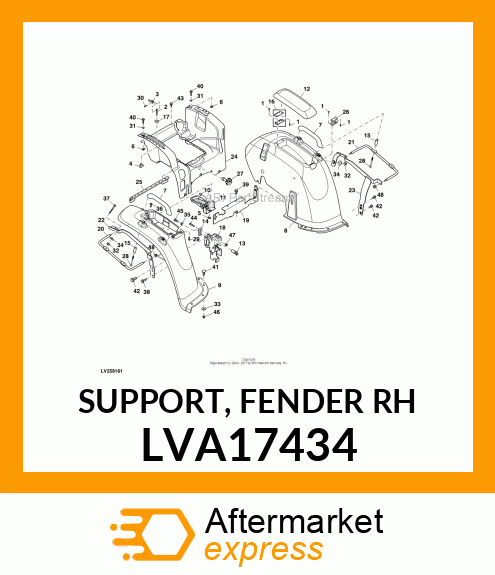 SUPPORT, FENDER RH LVA17434