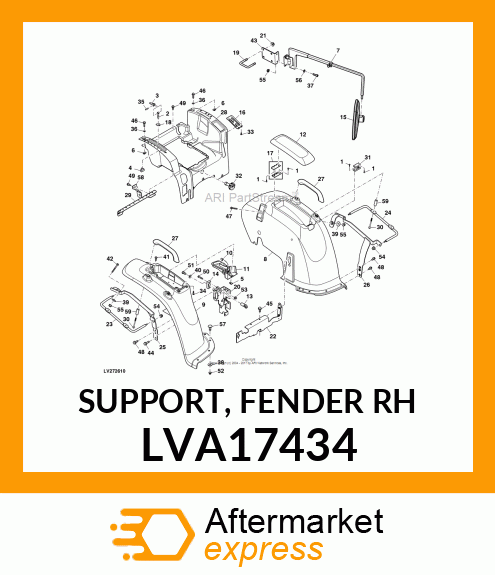 SUPPORT, FENDER RH LVA17434