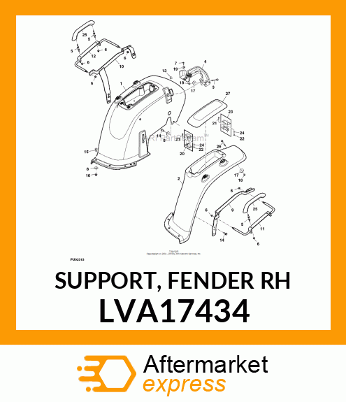 SUPPORT, FENDER RH LVA17434