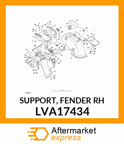 SUPPORT, FENDER RH LVA17434