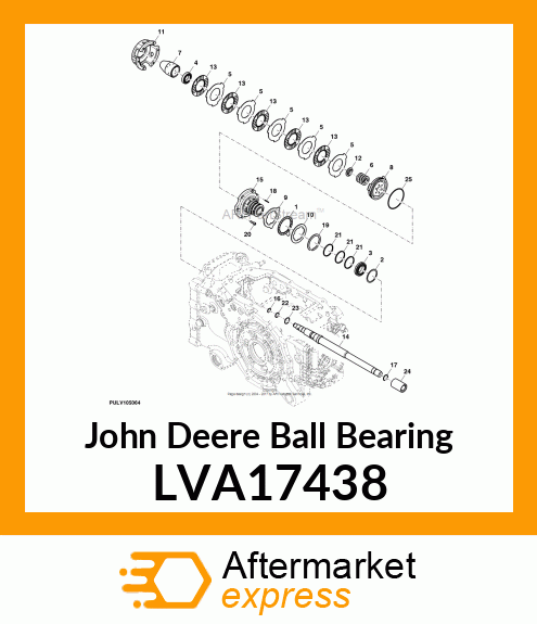 BALL BEARING, #6006 WITH GROOVE LVA17438