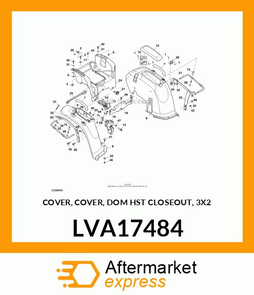 COVER, COVER, DOM HST CLOSEOUT, 3X2 LVA17484