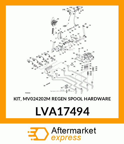 KIT, MV024202M REGEN SPOOL HARDWARE LVA17494