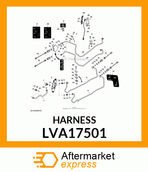 HARNESS, WIRING, 3RD EH LVA17501