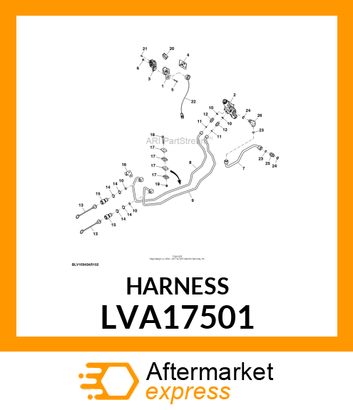 HARNESS, WIRING, 3RD EH LVA17501