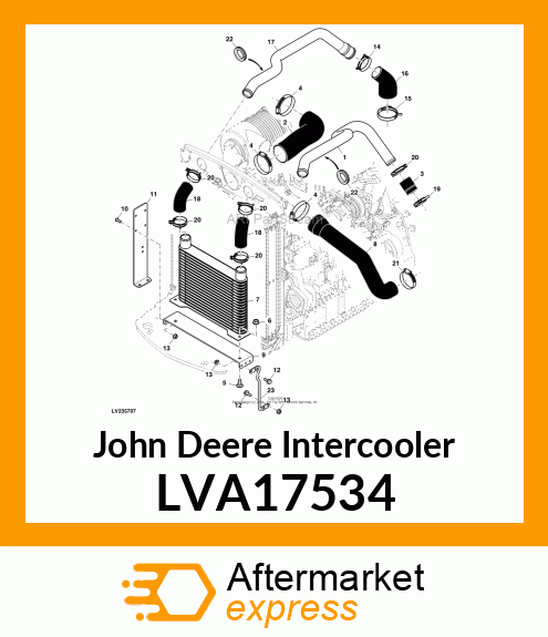 CHARGE AIR COOLER, 4R LVA17534