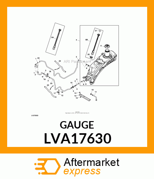 FUEL SENDER, LEVEL GAUGE, 1 E/R LVA17630