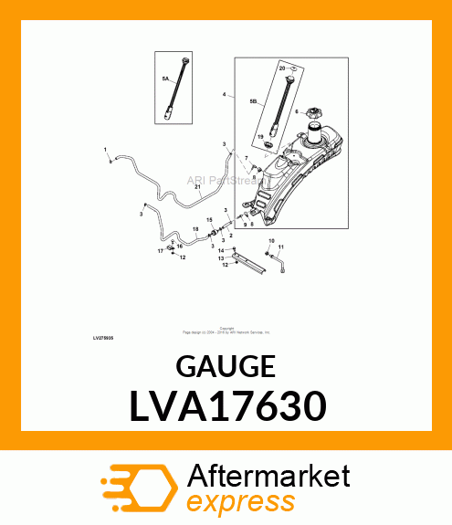 FUEL SENDER, LEVEL GAUGE, 1 E/R LVA17630