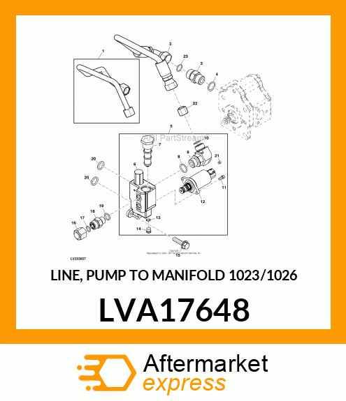 LINE, PUMP TO MANIFOLD 1023/1026 LVA17648