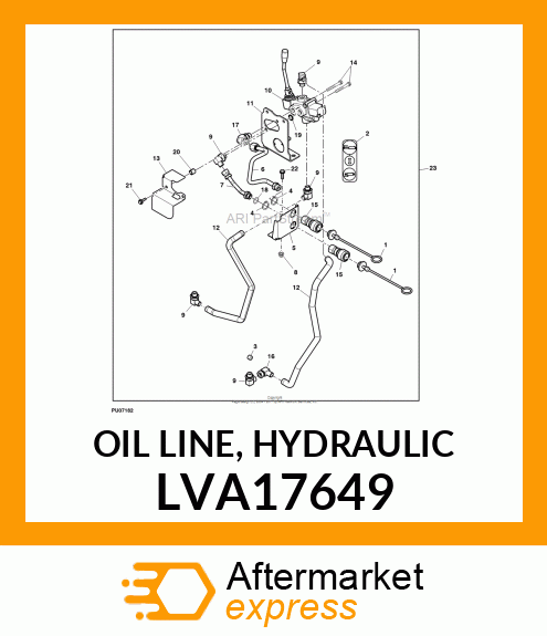 OIL LINE, HYDRAULIC LVA17649