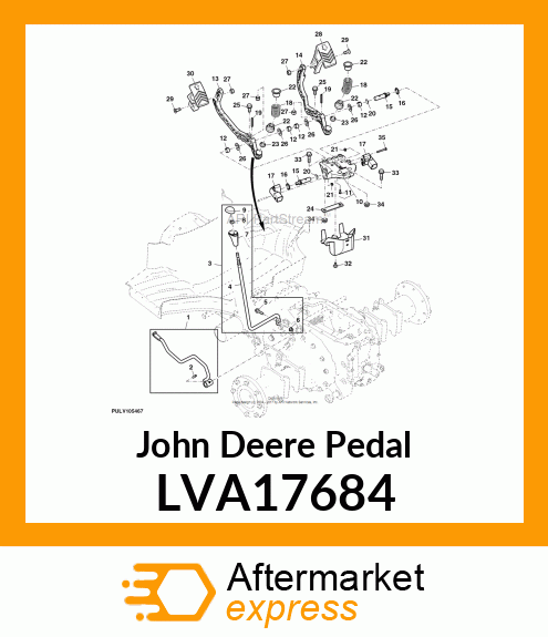 PEDAL, DIFFERENTIAL LOCK HST LVA17684