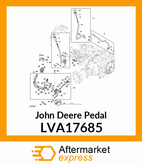 PEDAL, DIFFERENTIAL LOCK PRT LVA17685