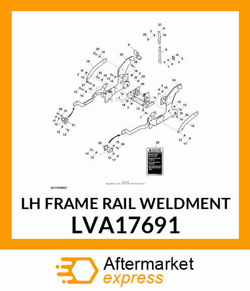 LH FRAME RAIL WELDMENT LVA17691