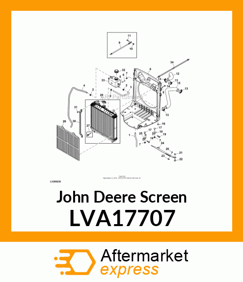 SCREEN, RADIATOR CLEANOUT LVA17707